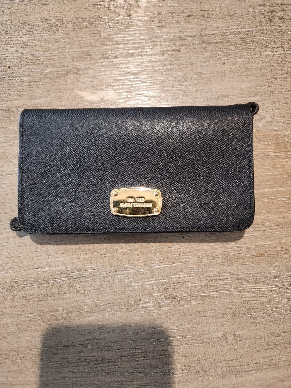 Michael Kors Black  Leather Phone Wallet